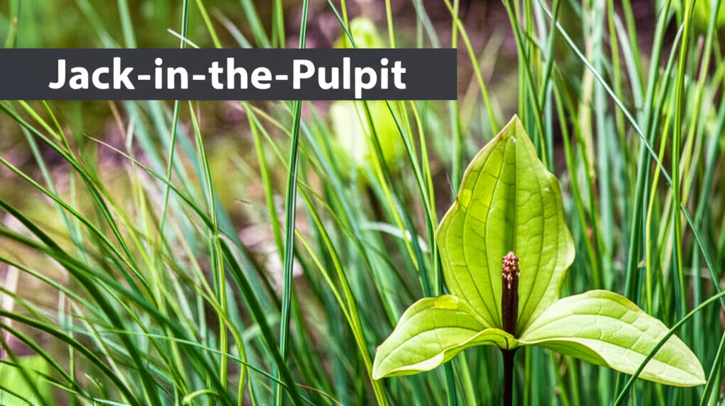 Jack-in-the-Pulpit companion planting with shade-tolerant grasses section visual