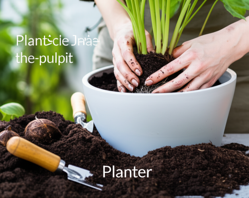 Jack-in-the-Pulpit container planting best practices section visual