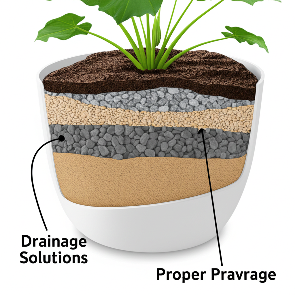 Jack-in-the-Pulpit container planting drainage solutions section visual