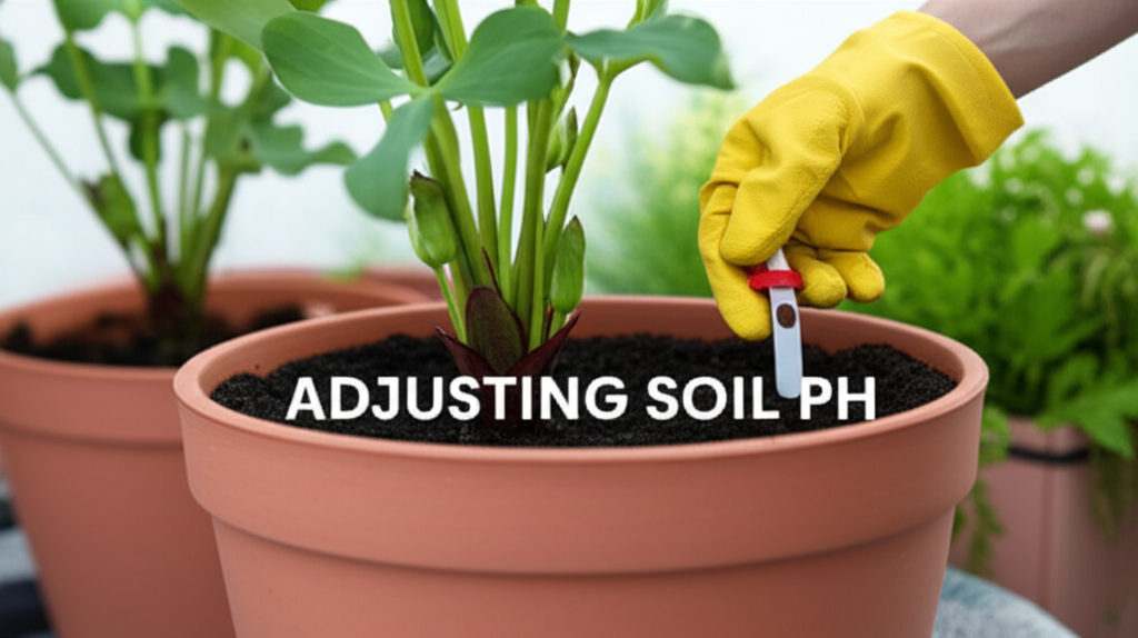 Jack-in-the-Pulpit container planting soil pH adjustment section visual