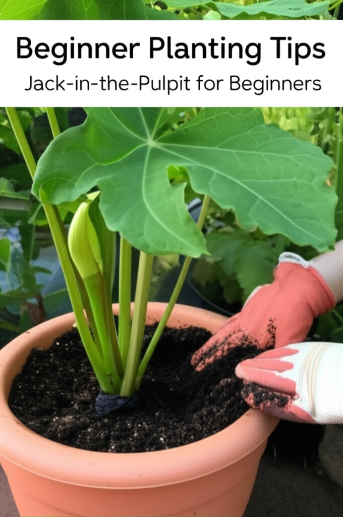 Jack-in-the-Pulpit container planting tips for beginners section visual