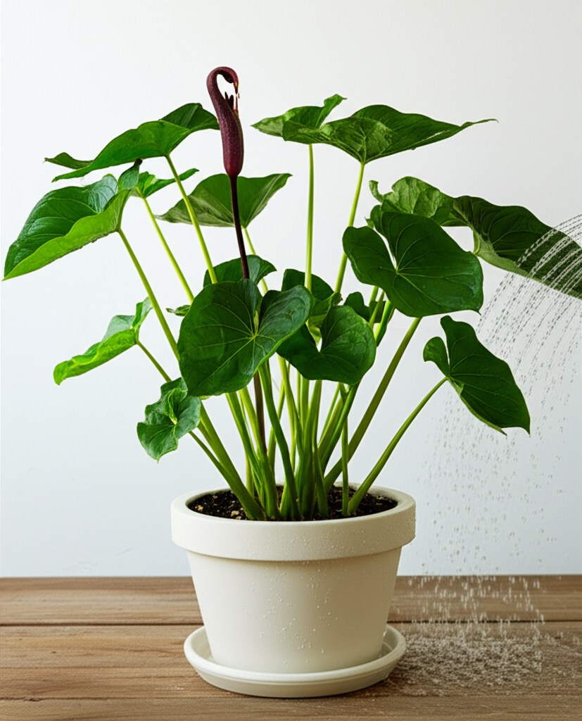 Jack-in-the-Pulpit container planting watering schedules section visual
