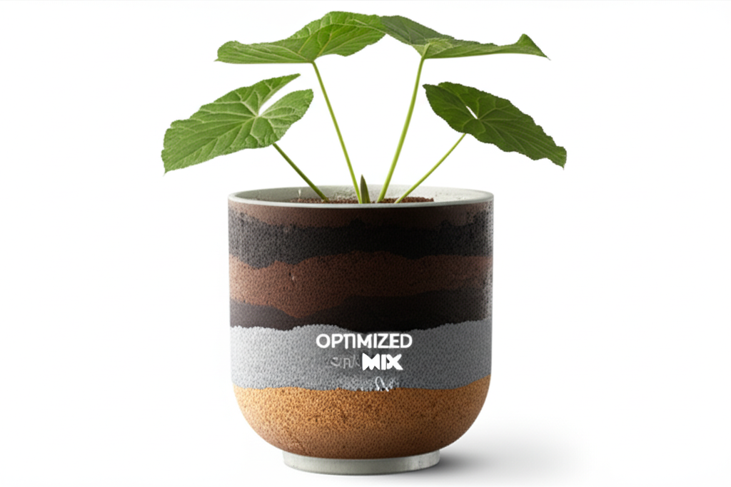 Jack-in-the-Pulpit container soil mix optimization section visual