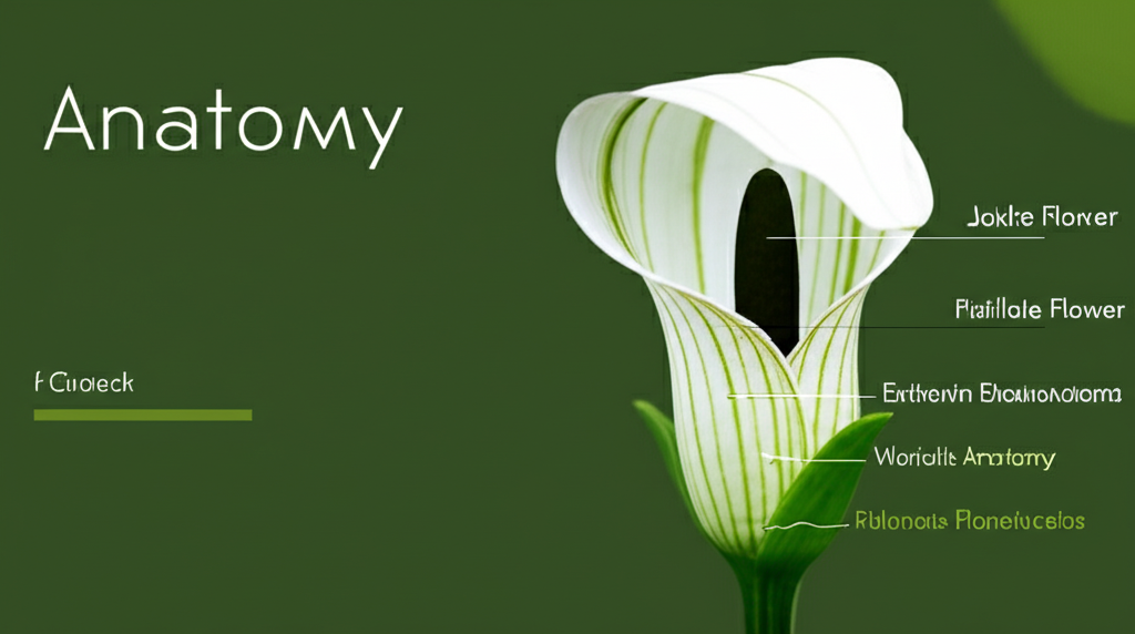 Jack-in-the-Pulpit flower anatomy and pollination techniques section visual