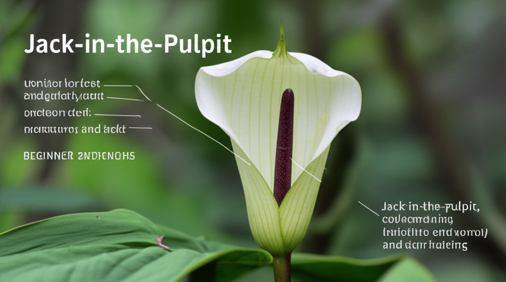 Jack-in-the-Pulpit flower anatomy for beginner botanists section visual