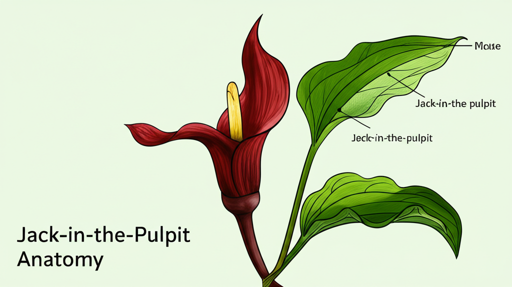 Jack-in-the-Pulpit flower anatomy observation exercises