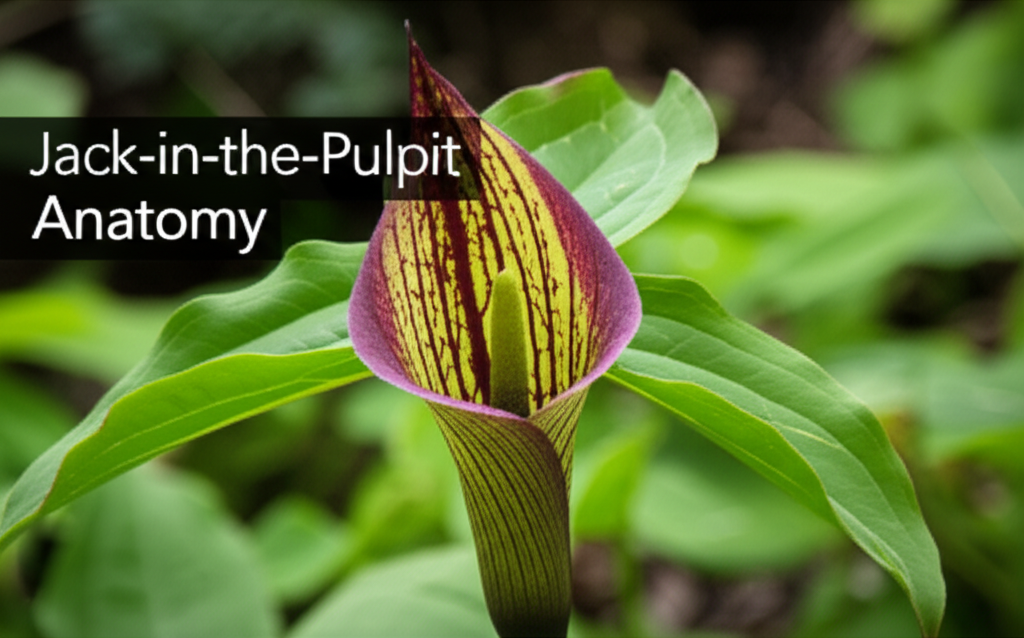 Jack-in-the-Pulpit flower anatomy observation exercises section visual