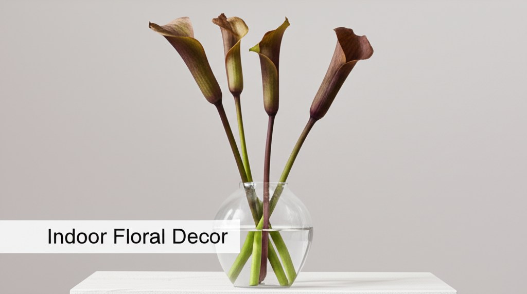 Jack-in-the-Pulpit flower arrangement for indoor decoration