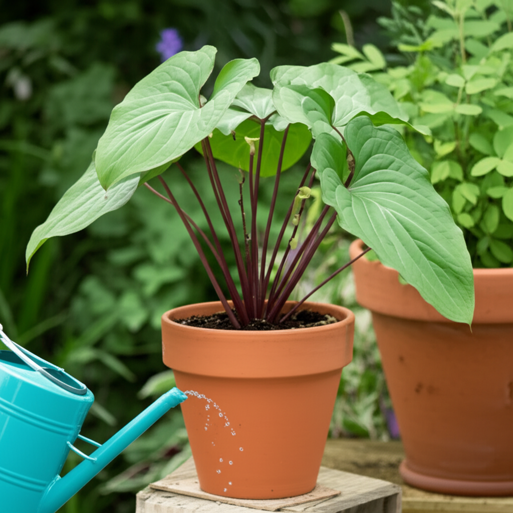 Jack-in-the-Pulpit flower care in container gardens