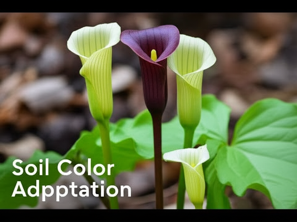 Jack-in-the-Pulpit flower color adaptation in different soils