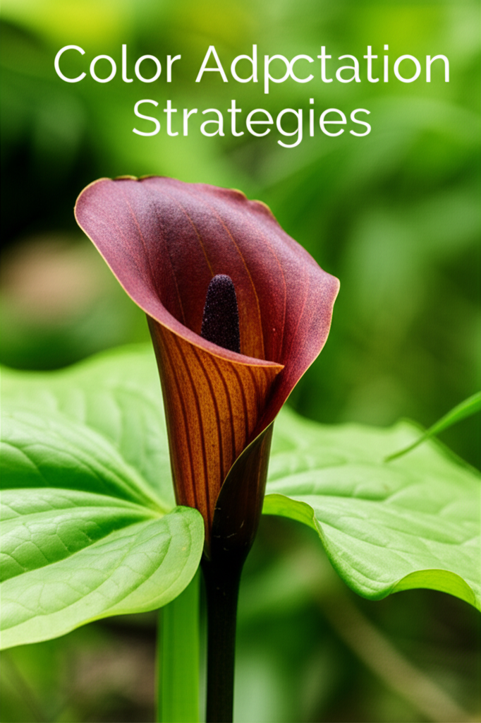 Jack-in-the-Pulpit flower color adaptation strategies section visual