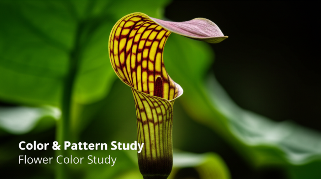 Jack-in-the-Pulpit flower color and pattern studies section visual