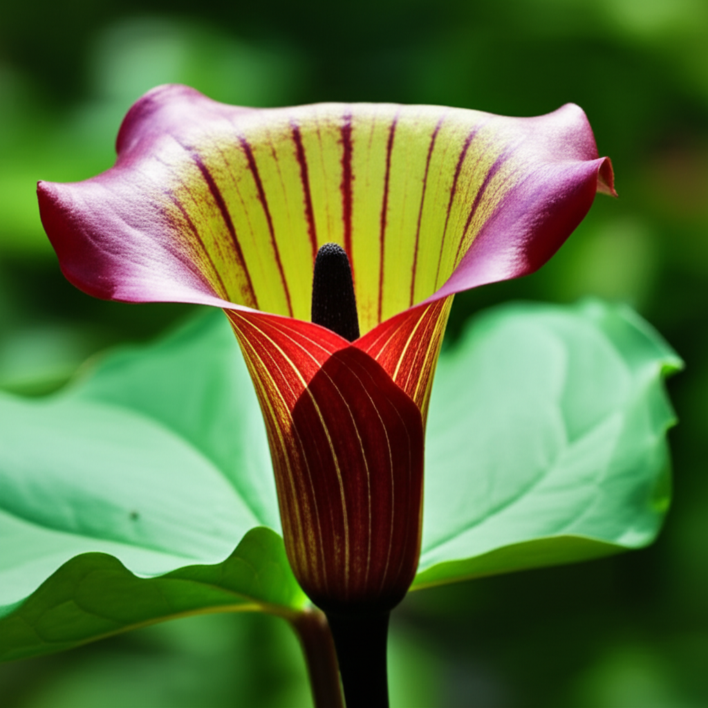 Jack-in-the-Pulpit flower color enhancement experiments section visual