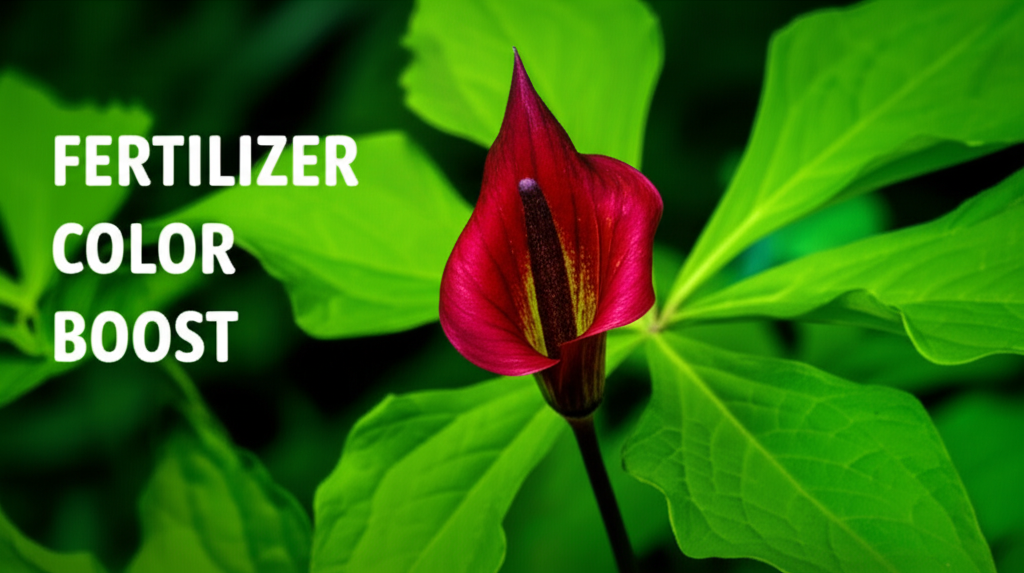 Jack-in-the-Pulpit flower color enhancement with fertilizers