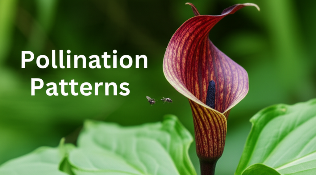 Jack-in-the-Pulpit flower color patterns and pollination