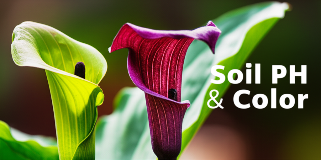 Jack-in-the-Pulpit flower color variation by soil pH