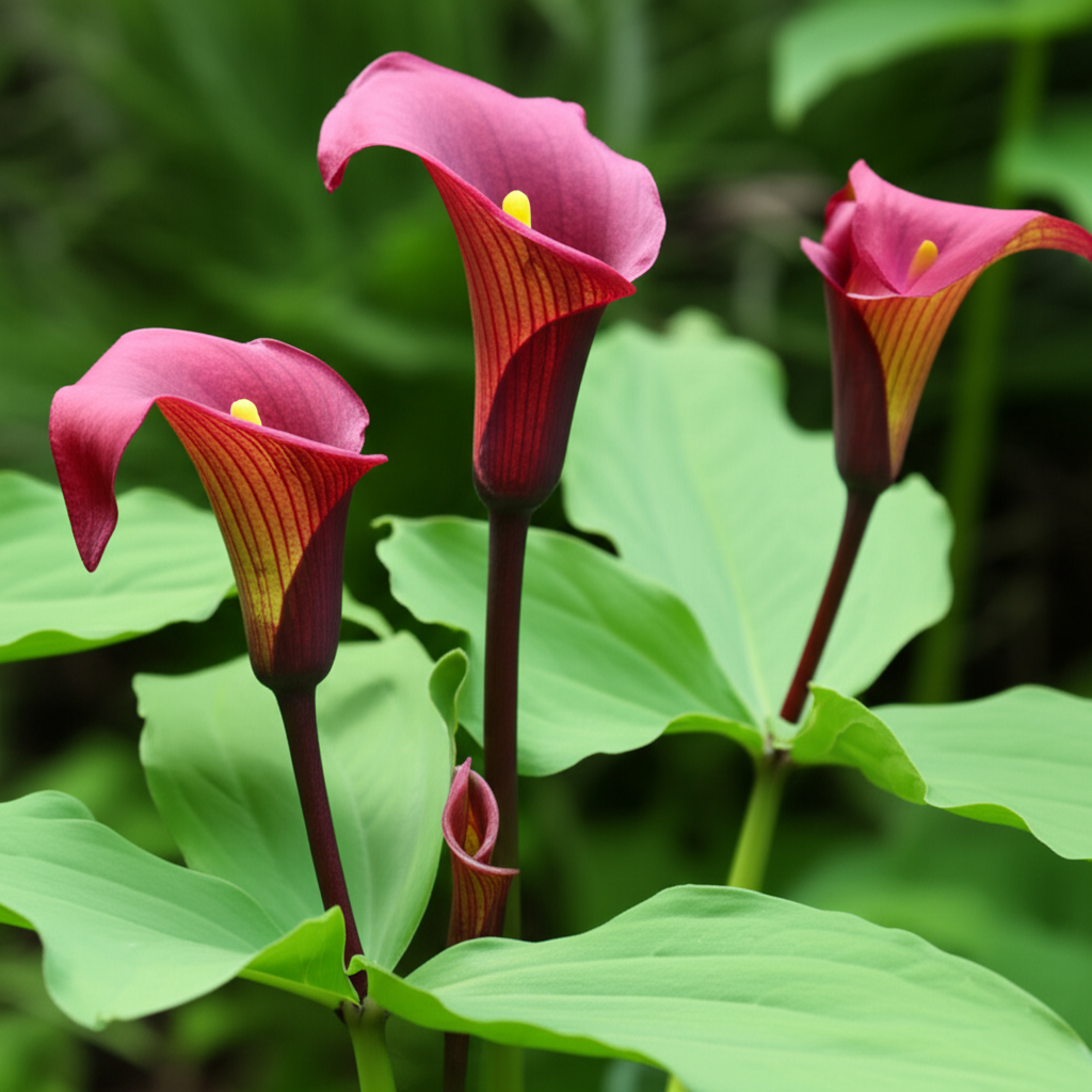 Jack-in-the-Pulpit flower display enhancement techniques section visual