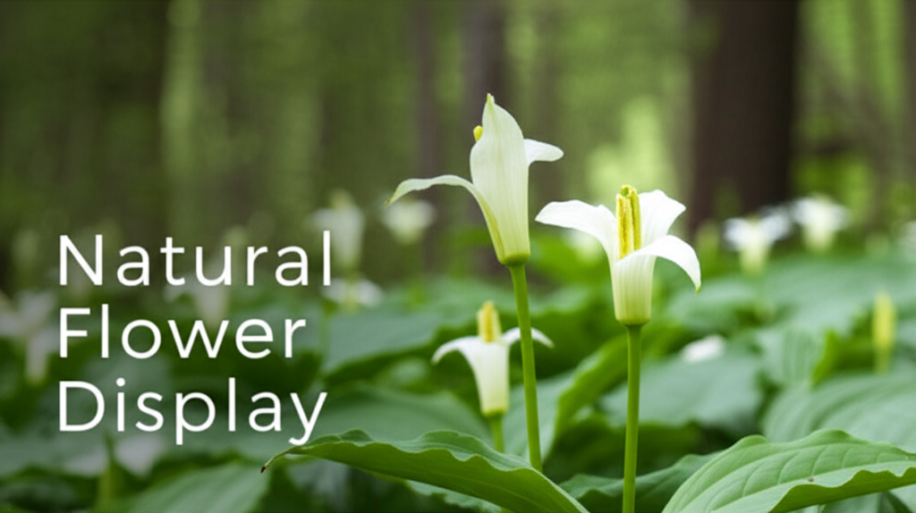 Jack-in-the-Pulpit flower display planning for natural aesthetics section visual