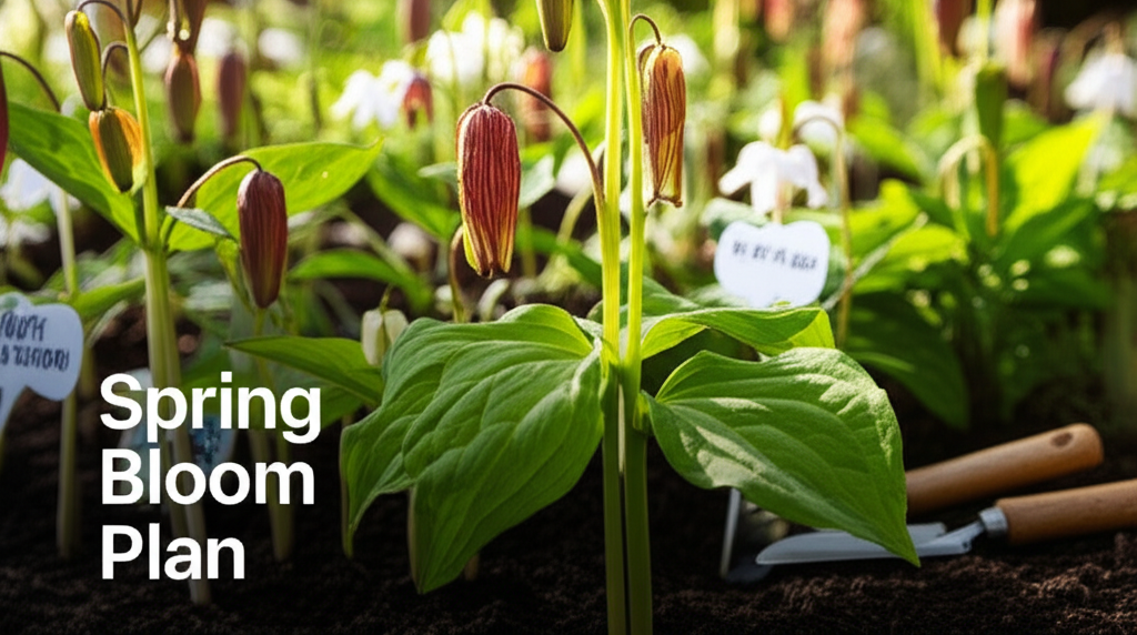 Jack-in-the-Pulpit flower display planning for seasonal blooms