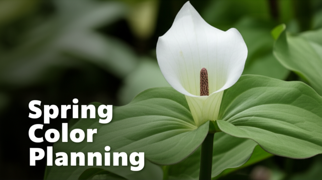 Jack-in-the-Pulpit flower display planning for seasonal color