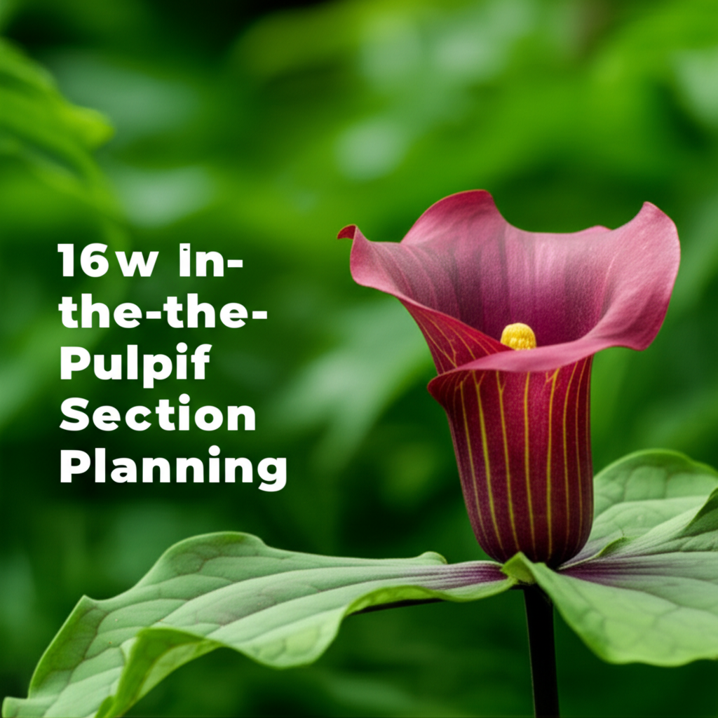 Jack-in-the-Pulpit flower display planning for seasonal color section visual