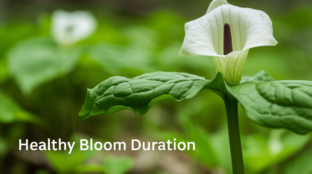 Jack-in-the-Pulpit flower longevity and health indicators