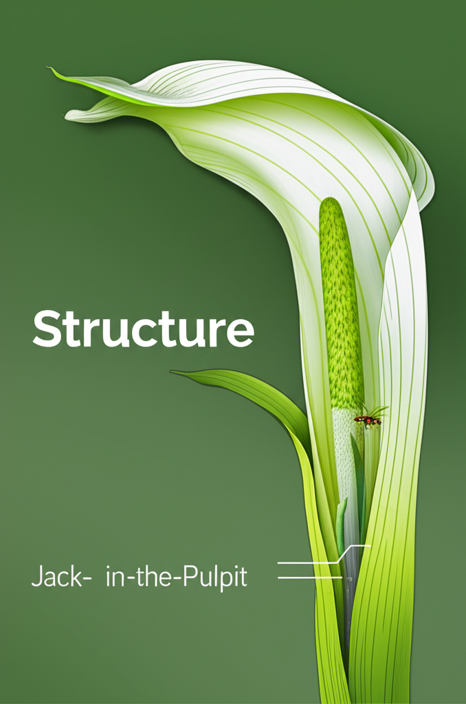 Jack-in-the-Pulpit flower structure and pollination guide