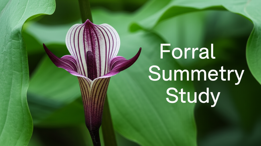 Jack-in-the-Pulpit flower symmetry and color combination studies