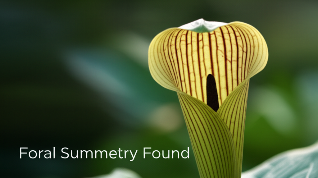 Jack-in-the-Pulpit flower symmetry observation section visual