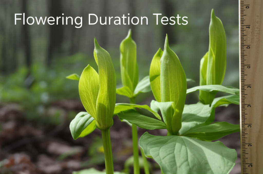 Jack-in-the-Pulpit flowering duration experiments section visual