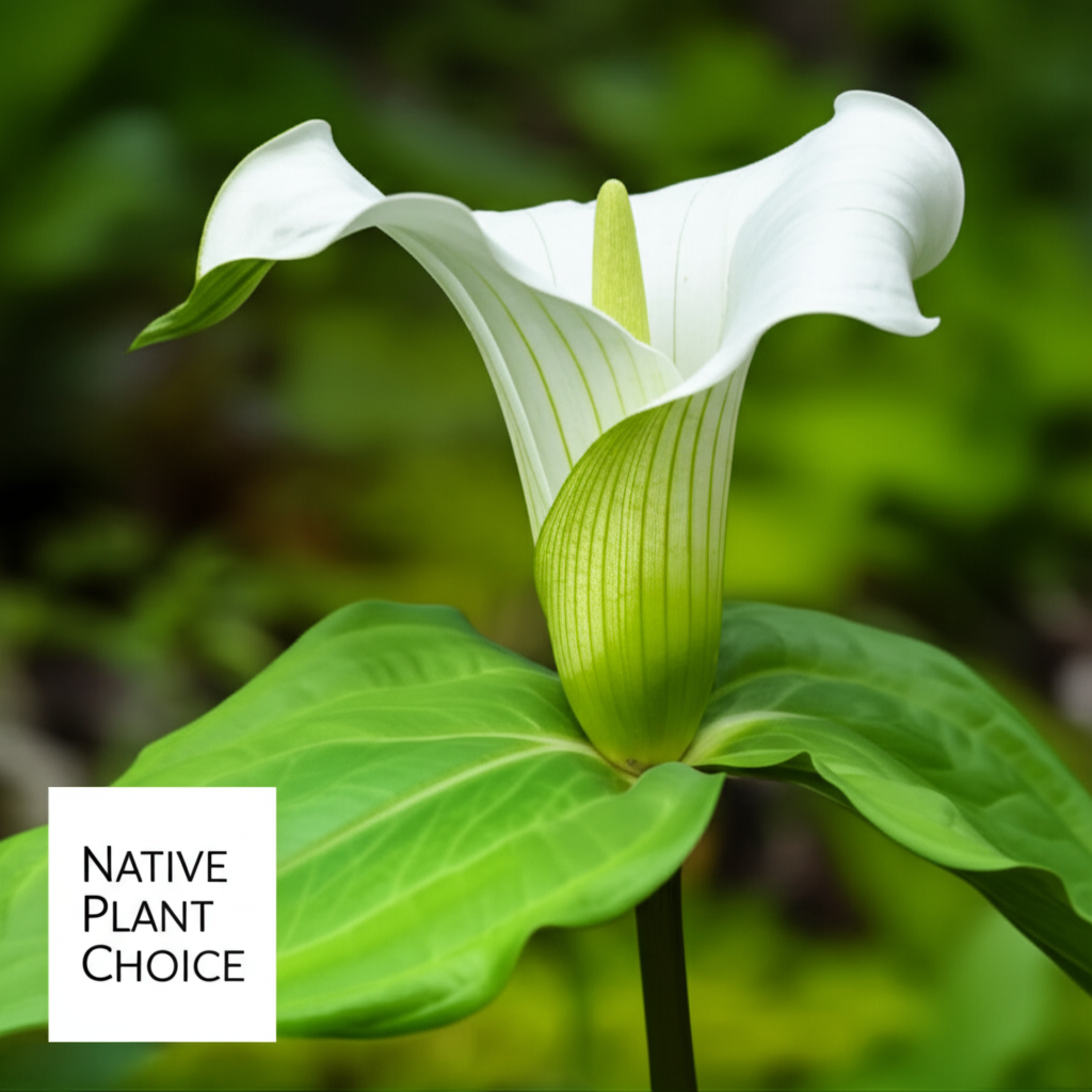 Jack-in-the-Pulpit for sustainable landscaping projects section visual