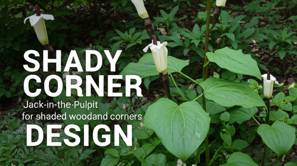 Jack-in-the-Pulpit garden design for shaded woodland corners section visual