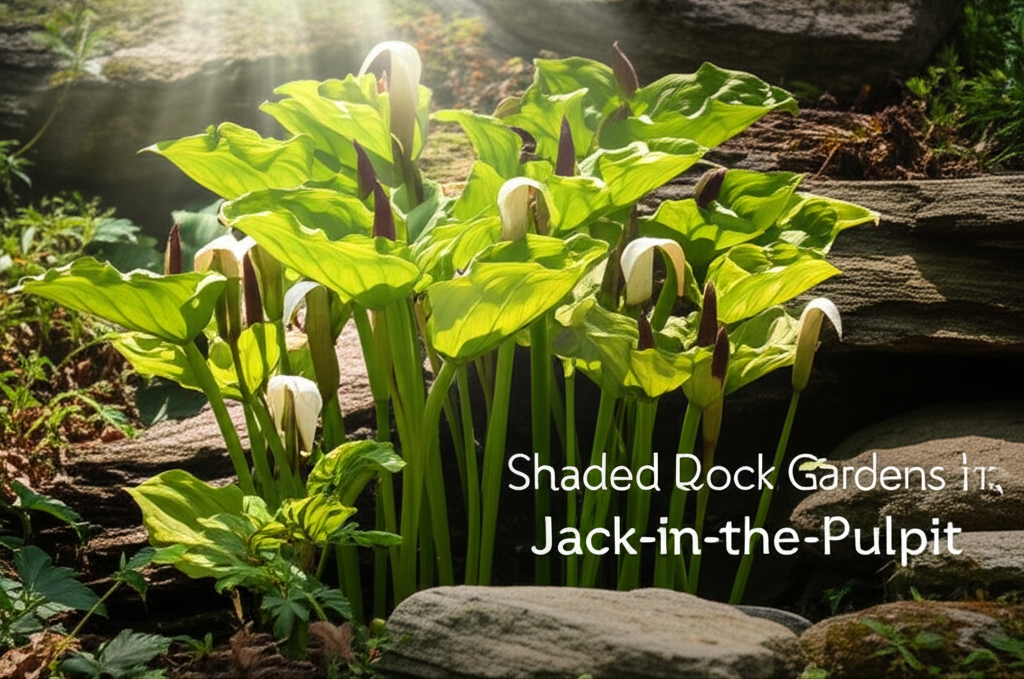 Jack-in-the-Pulpit in shaded rock garden designs