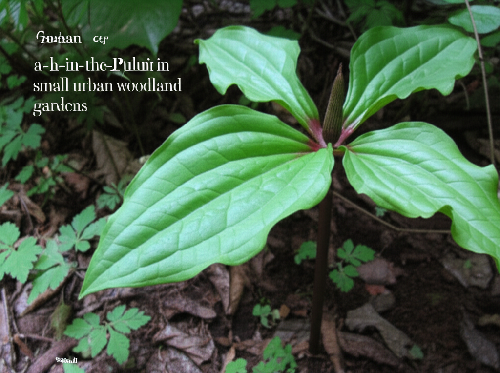 Jack-in-the-Pulpit in small urban woodland gardens