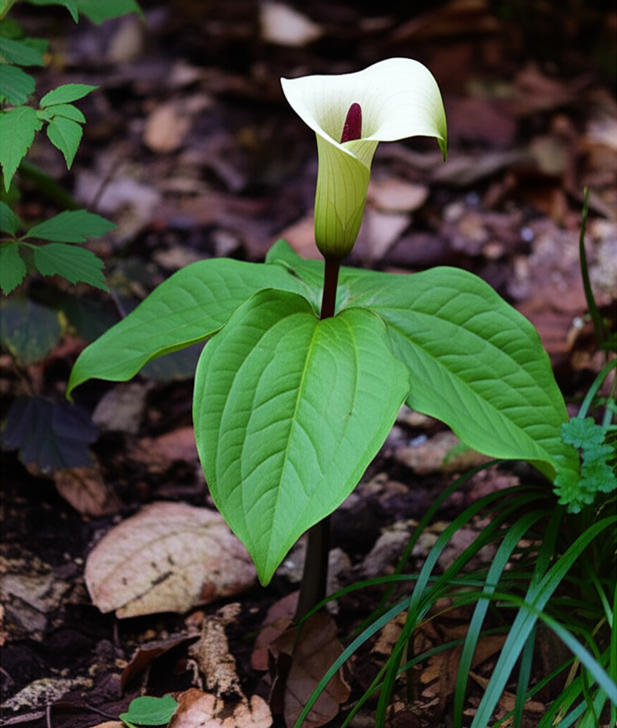Jack-in-the-Pulpit in small urban woodland gardens section visual