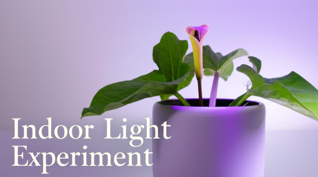 Jack-in-the-Pulpit indoor growing light spectrum experiments