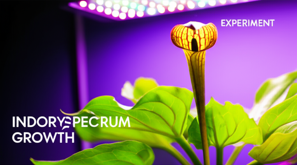 Jack-in-the-Pulpit indoor growing light spectrum experiments section visual