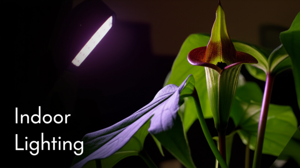 Jack-in-the-Pulpit indoor lighting experiments for flowering section visual