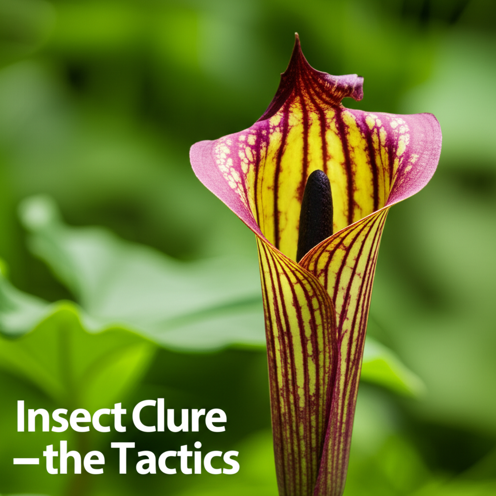 Jack-in-the-Pulpit insect attraction strategies section visual