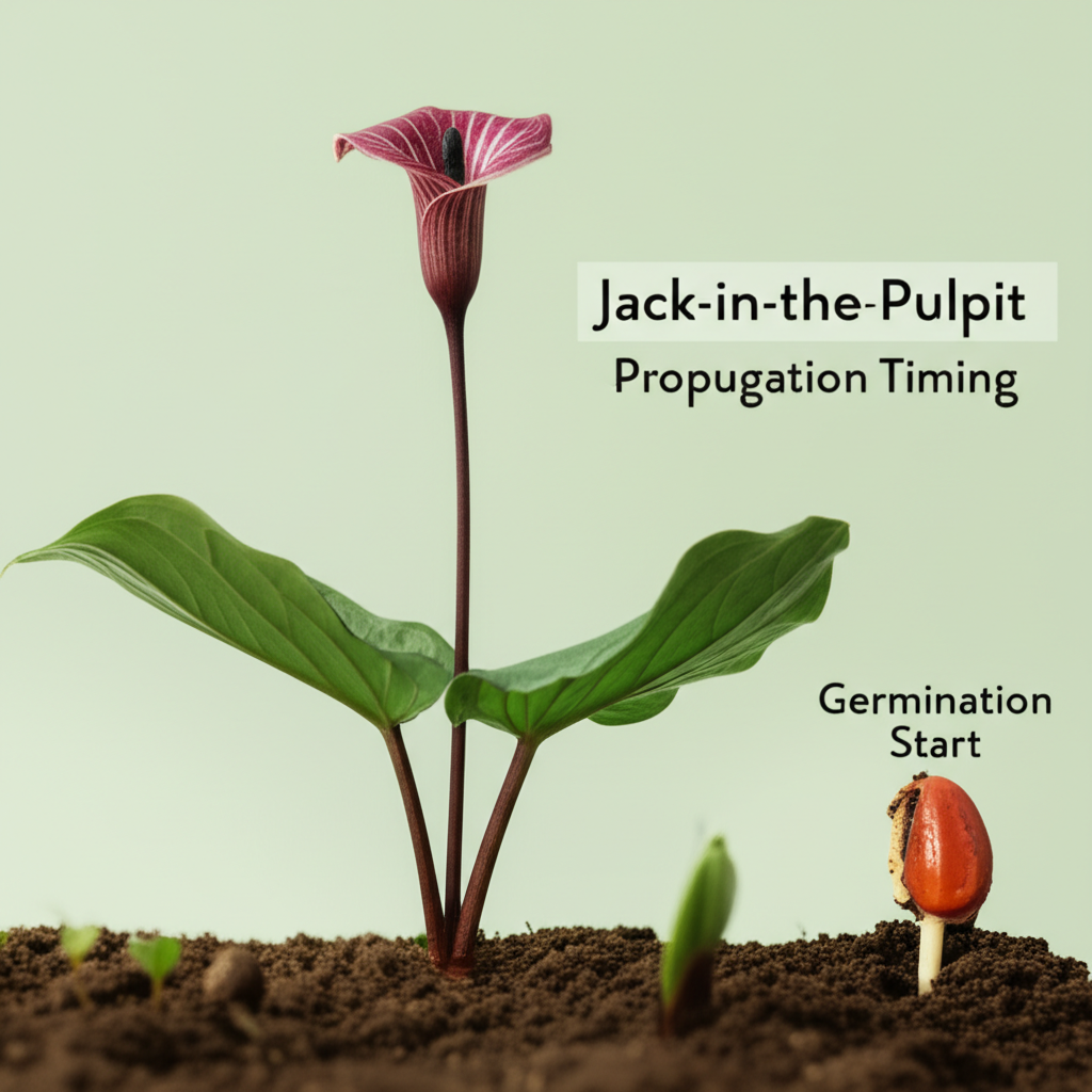 Jack-in-the-Pulpit propagation and germination timing section visual