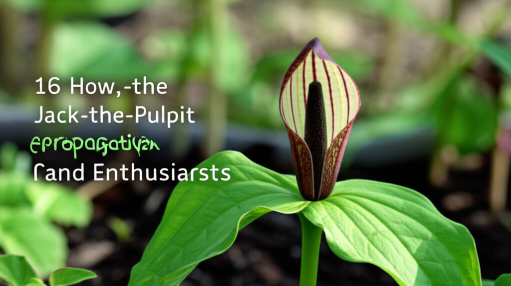 Jack-in-the-Pulpit propagation for garden clubs and enthusiasts