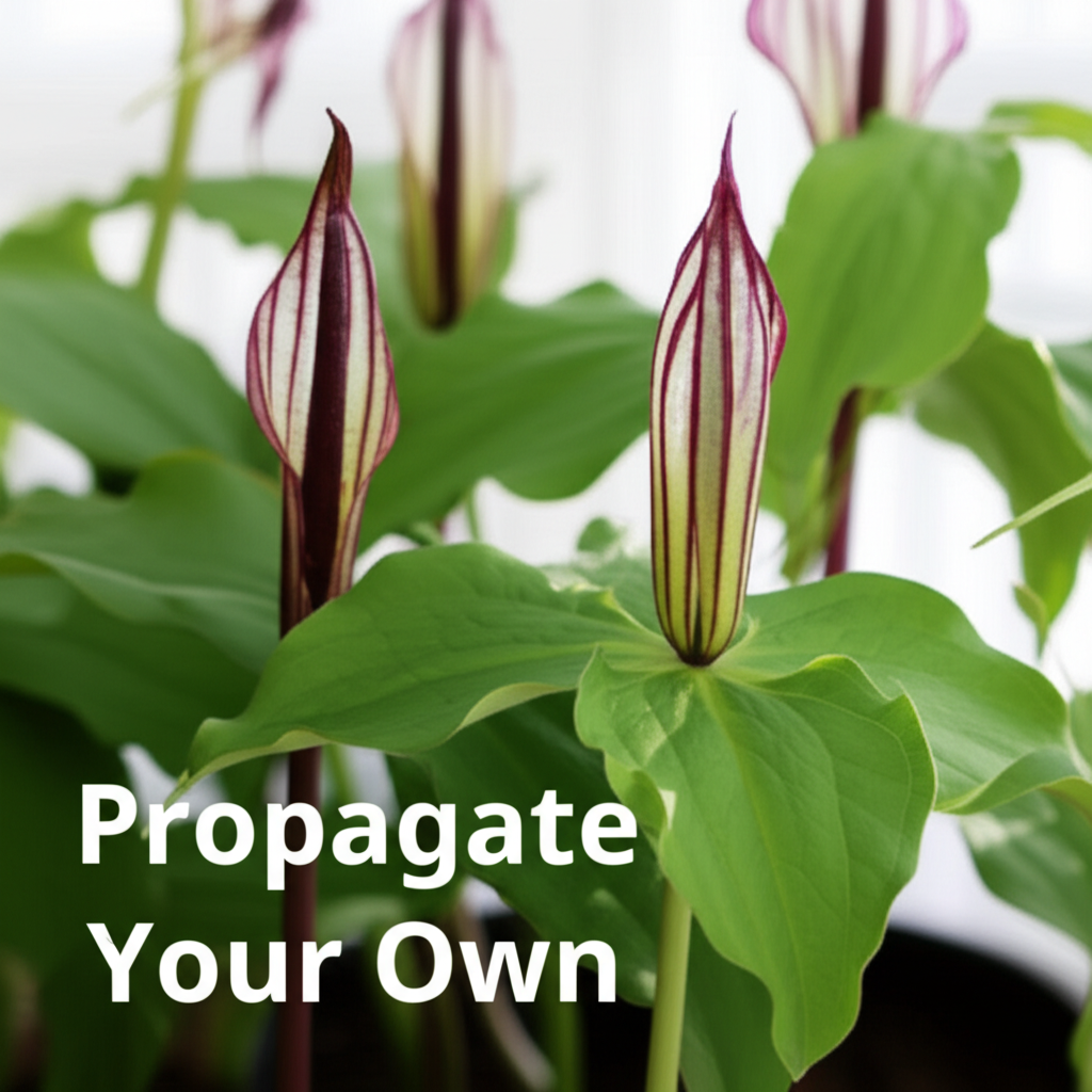 Jack-in-the-Pulpit propagation for local plant sales section visual