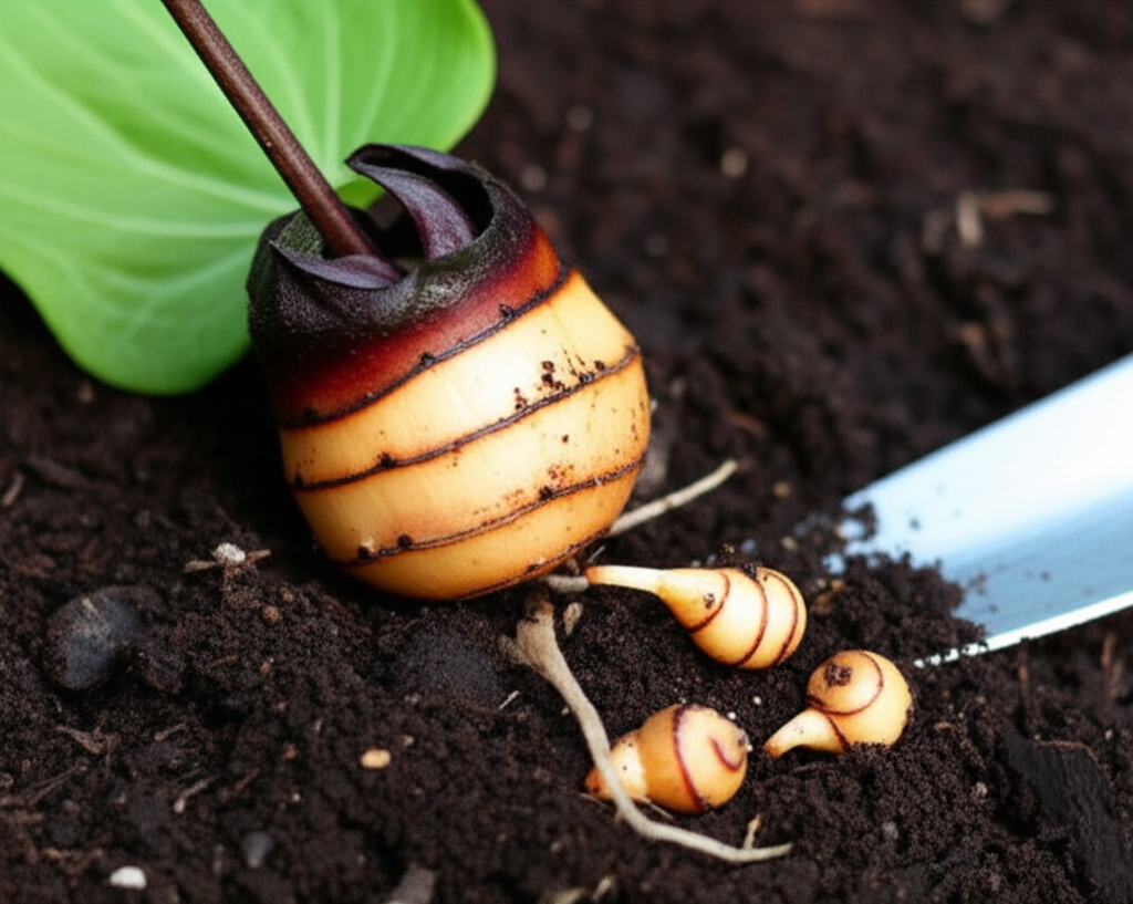 Jack-in-the-Pulpit propagation from corm division