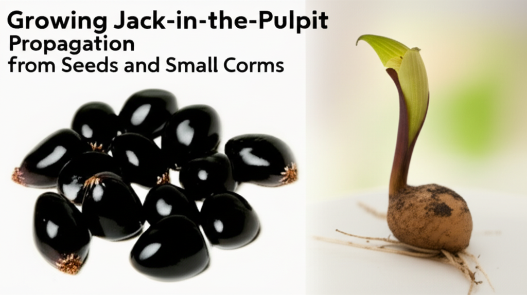 Jack-in-the-Pulpit propagation from seeds and small corms