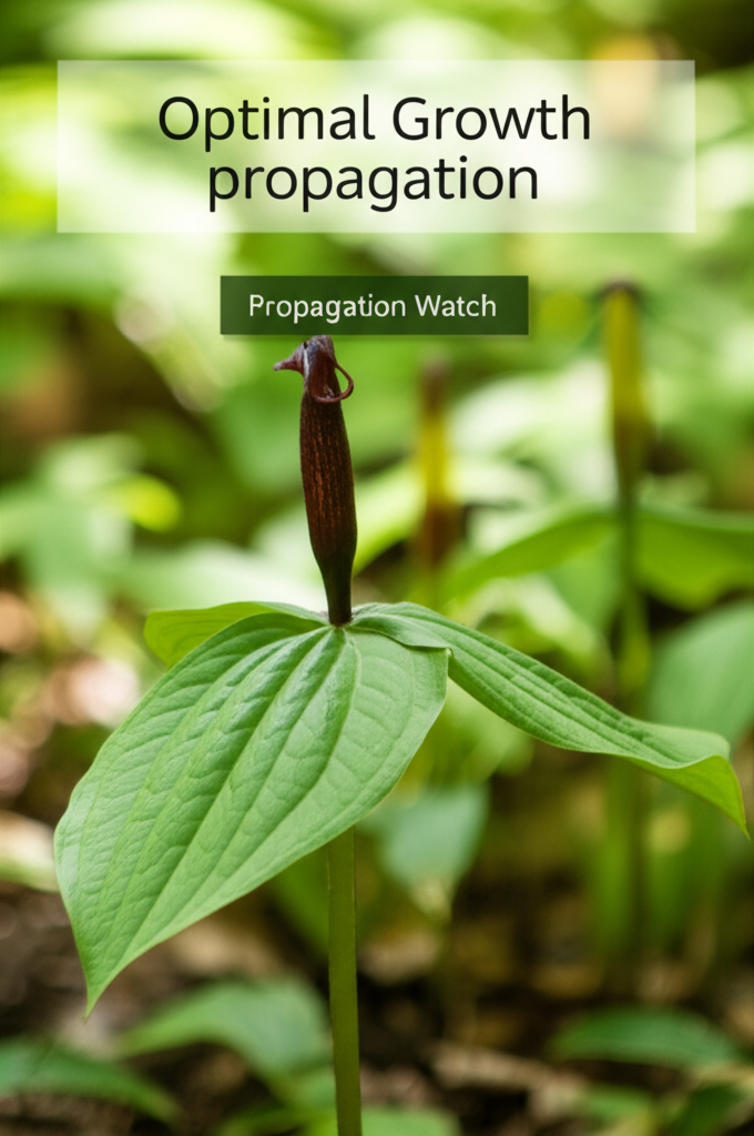 Jack-in-the-Pulpit propagation monitoring for optimal growth section visual