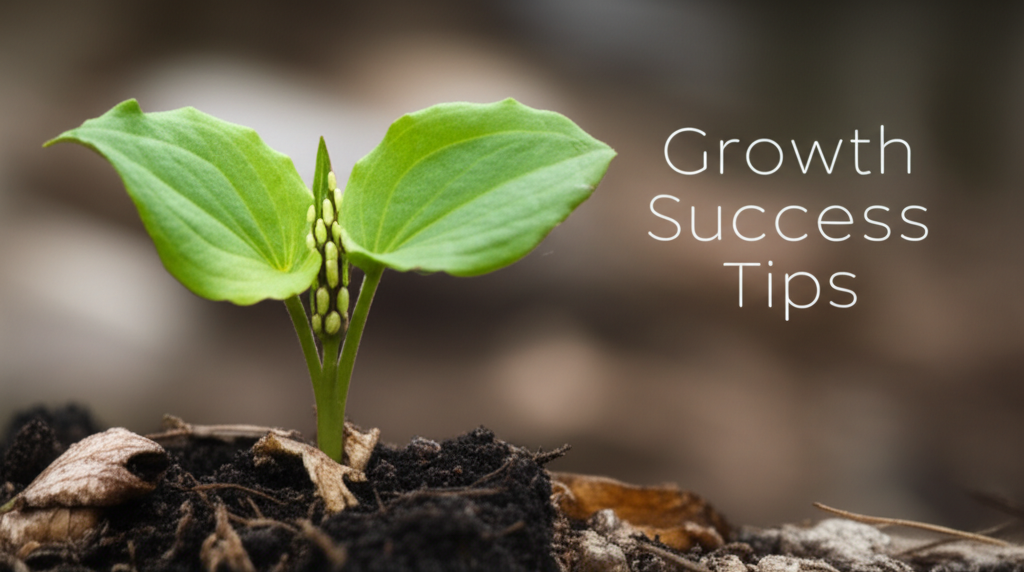 Jack-in-the-Pulpit propagation success monitoring and tips section visual