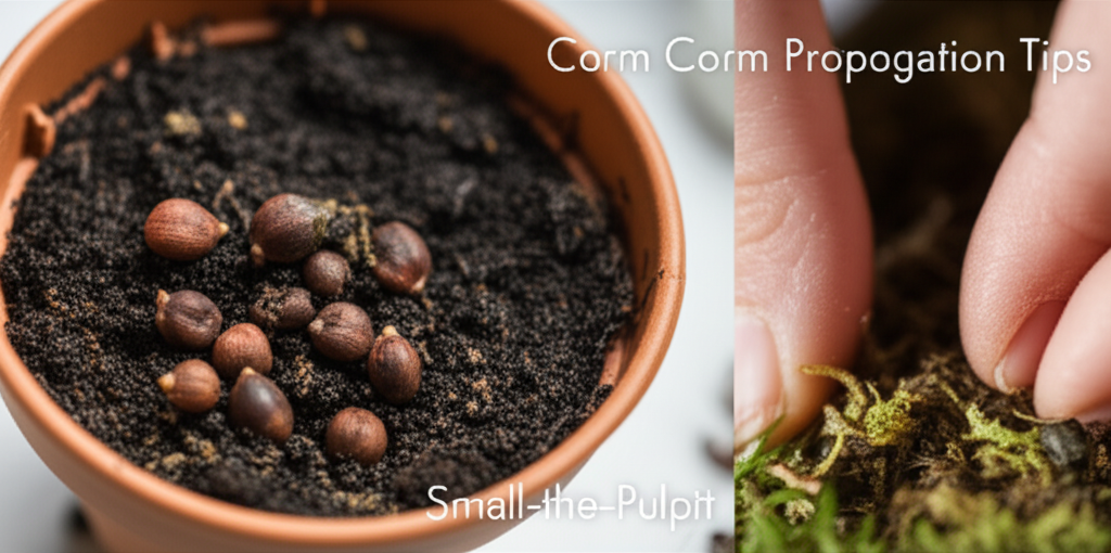 Jack-in-the-Pulpit propagation techniques for small corms