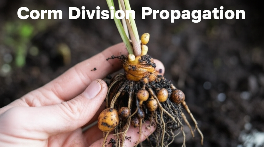 Jack-in-the-Pulpit propagation through corm division