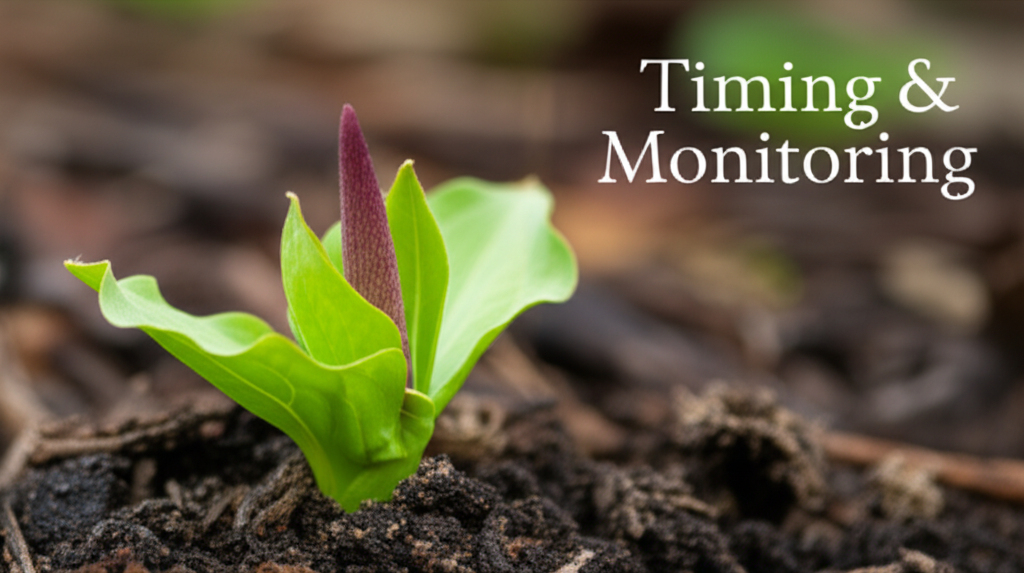 Jack-in-the-Pulpit propagation timing and monitoring section visual
