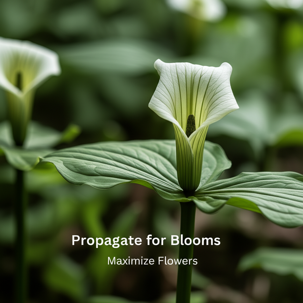 Jack-in-the-Pulpit propagation timing for flower maximization section visual